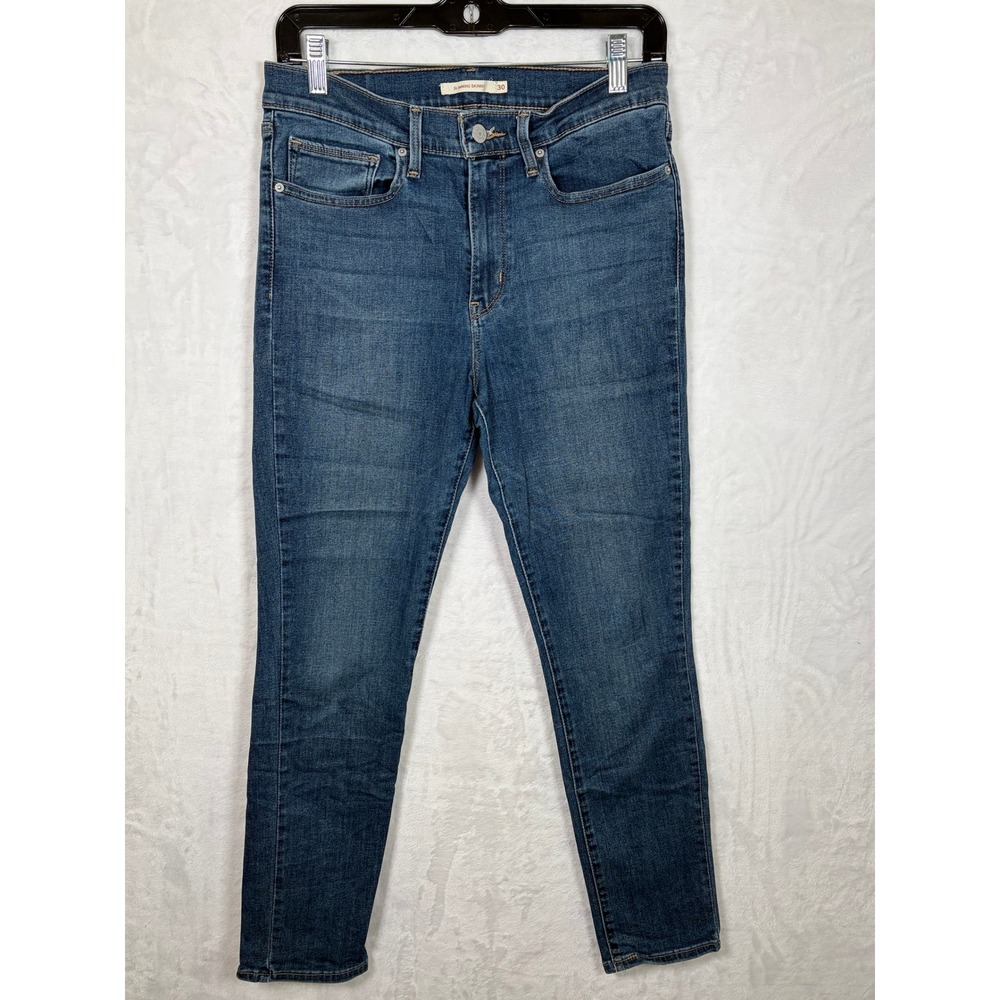 Levis Slimming Skinny Jeans Womens 30 Dark Wash Blue Denim Stretch